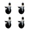Service Caster 5'' Soft Rubber Swivel 1-7/8'' Expanding Stem Caster Set with Brake, 4PK SCC-EX20S514-SRS-PLB-178-4 - alternate 1